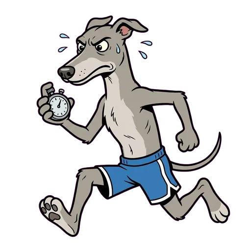 Greyhound cartoon portrait of Larry Page Load
